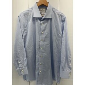 Brooks Brothers Thomas Mason Luxury Collection Striped Button Up Men's 17 33